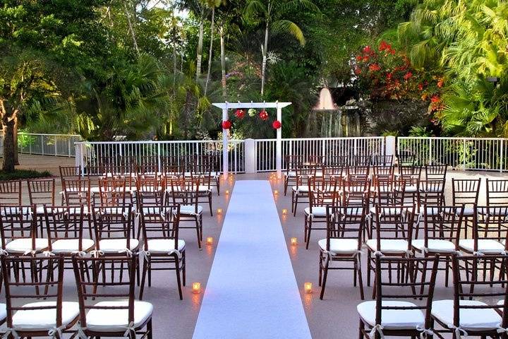 Ceremony setup outdoors