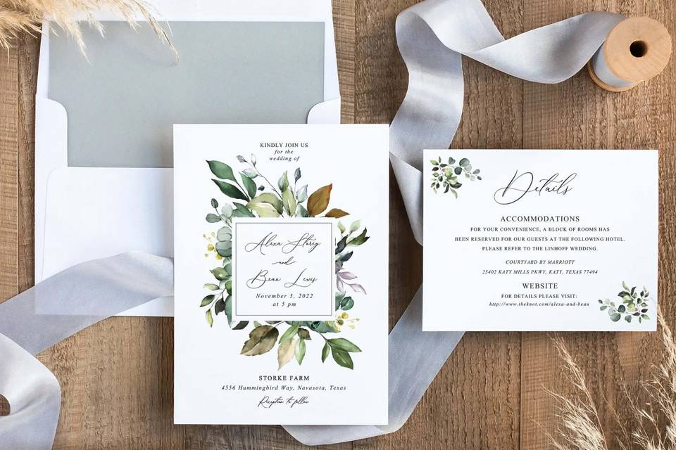 Floral Invitation Suite