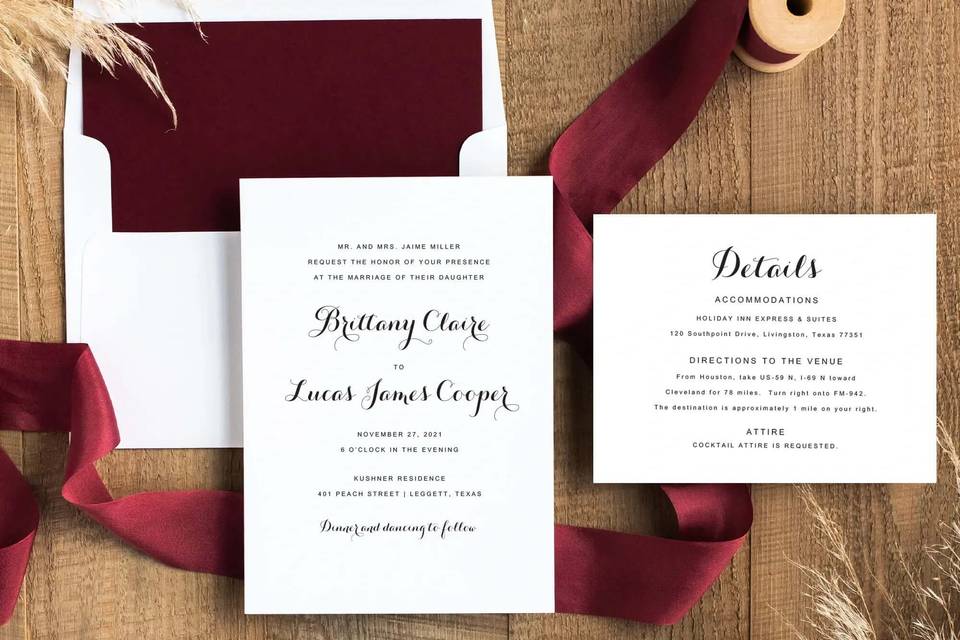 Timeless Wedding Invitation