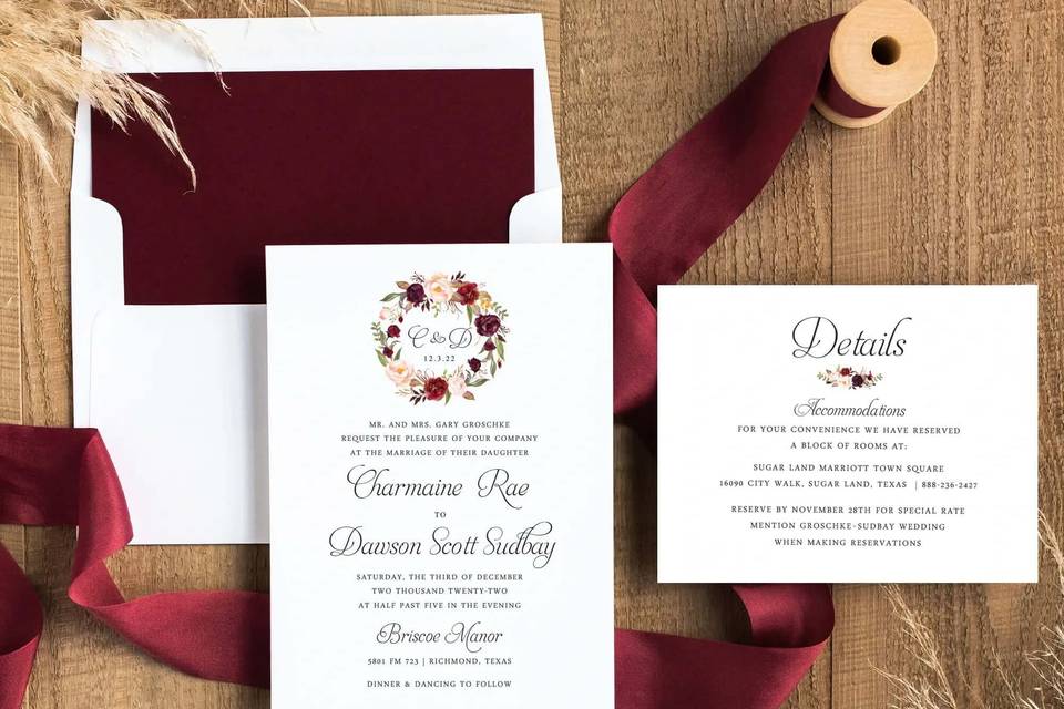 Floral Invitation Suite