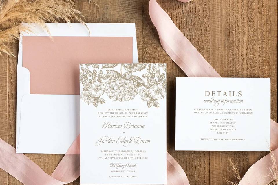 Floral Drop Invitation