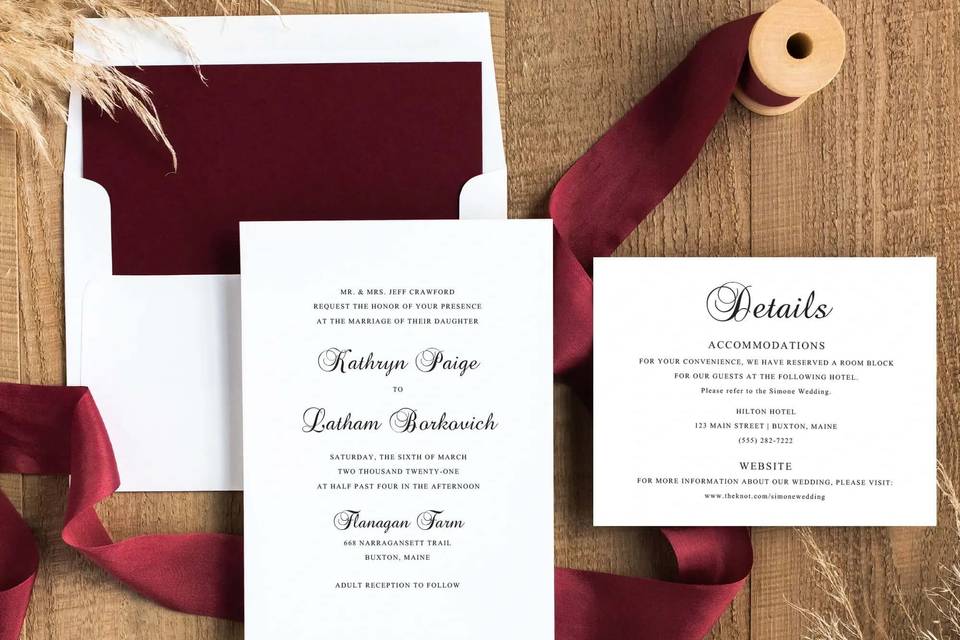 Timeless Wedding Invitation