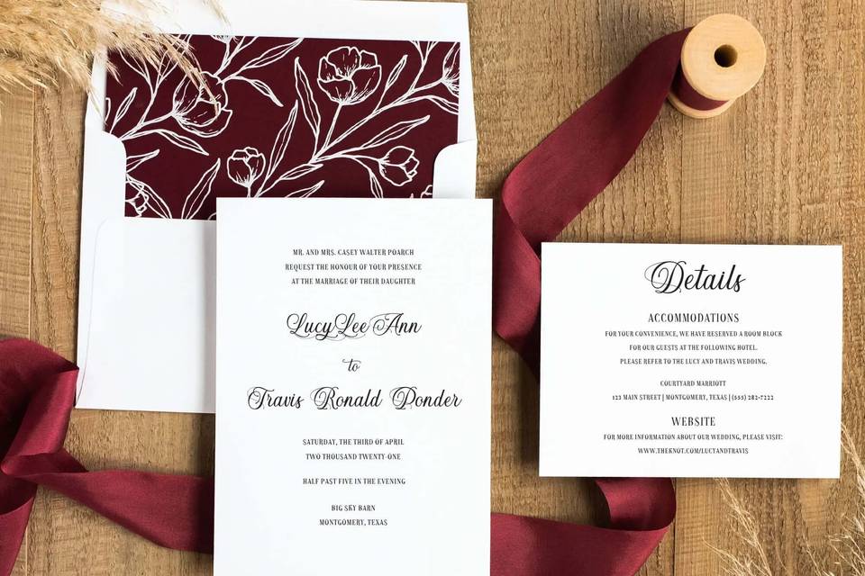 Timeless Wedding Invitation