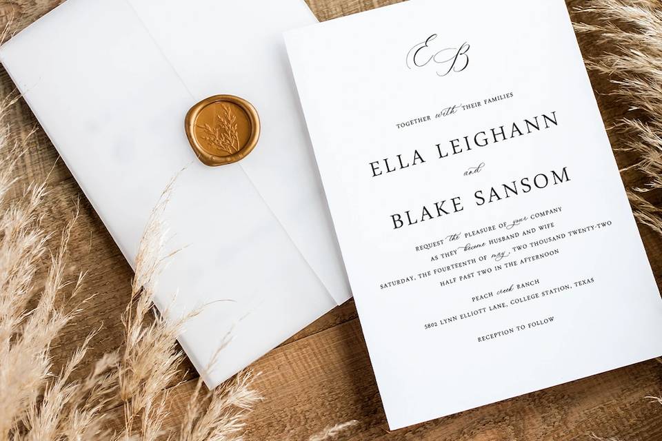 Wedding Invitation Vellum