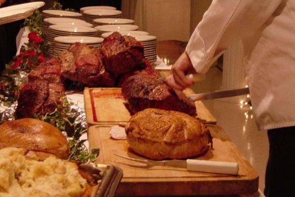 Buffet table