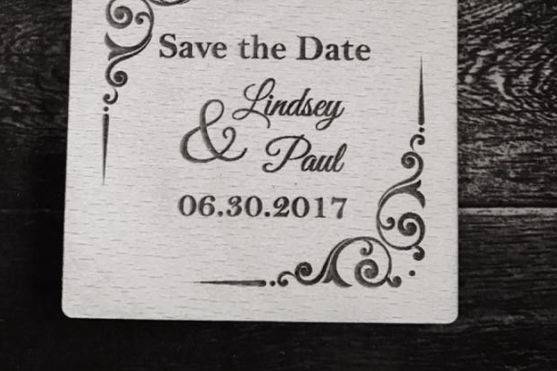 Save the date card