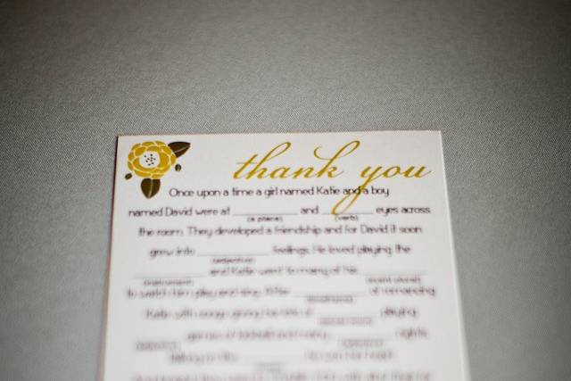 Thank you card