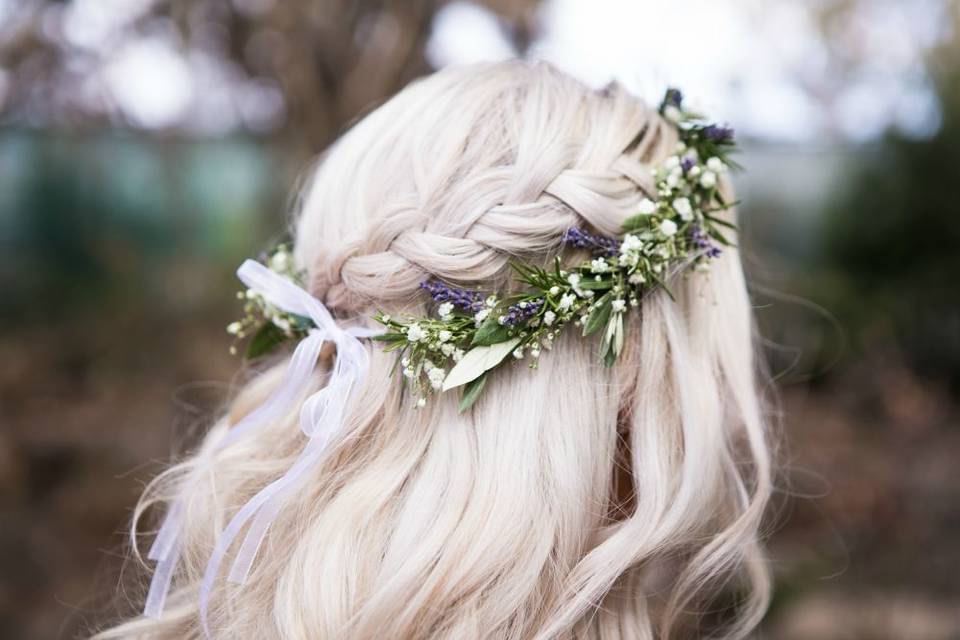 Floral hair decorations