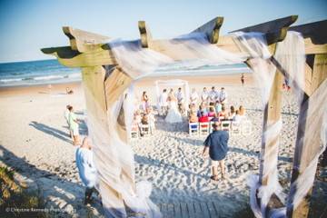 Surf City Welcome Center Beach Wedding. Surf City, North Carolina. Topsail Island.