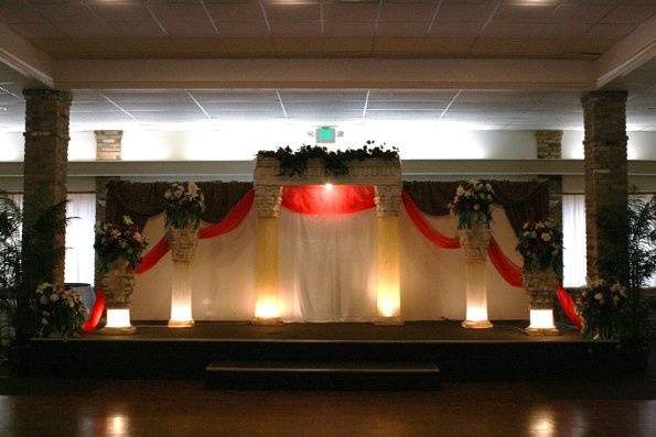 Lighted Column Backdrop