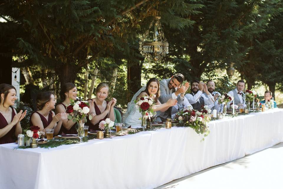 Head table set up