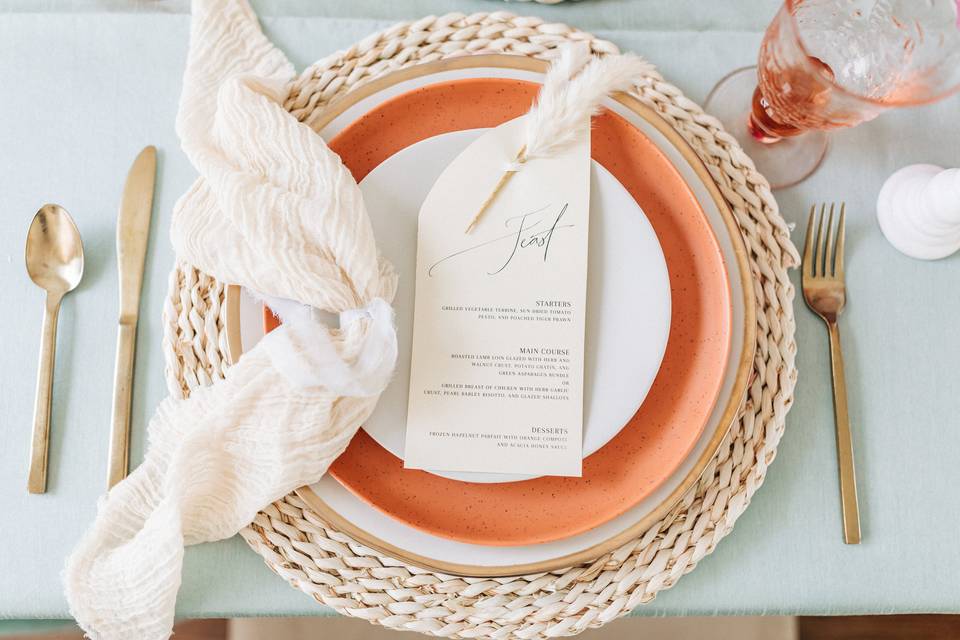 Boho place setting