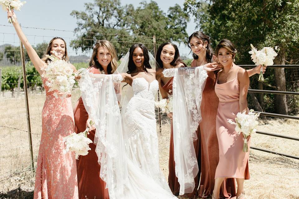 Boho bridal party