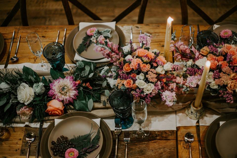 Rustic table settting