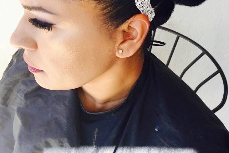 Bridal hair updo