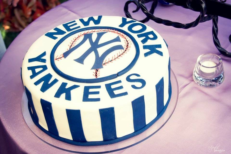 New York Yankees Blue Cake Topper Centerpiece Birthday Party Decorations