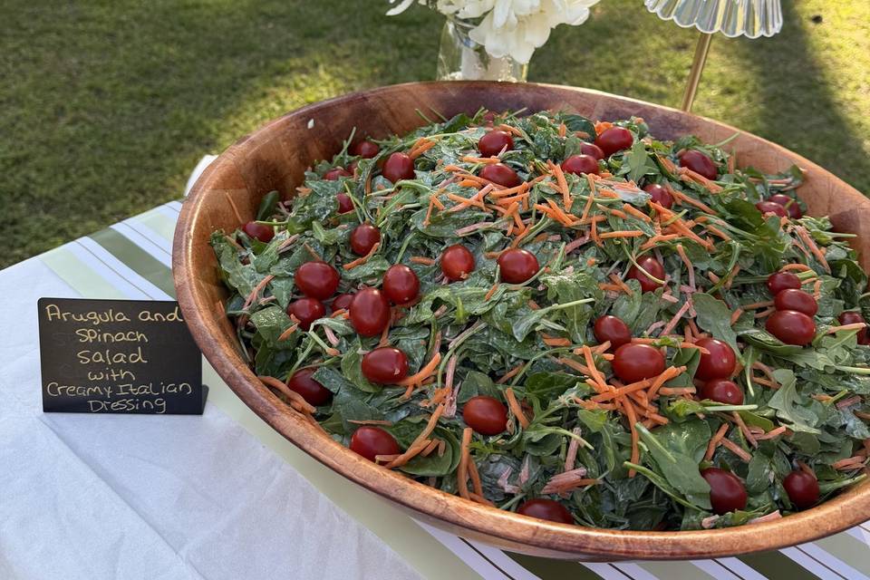 Arugula and spinach salad