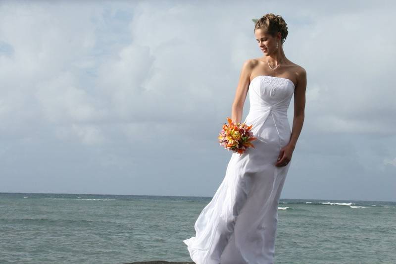 Bride on the rocks