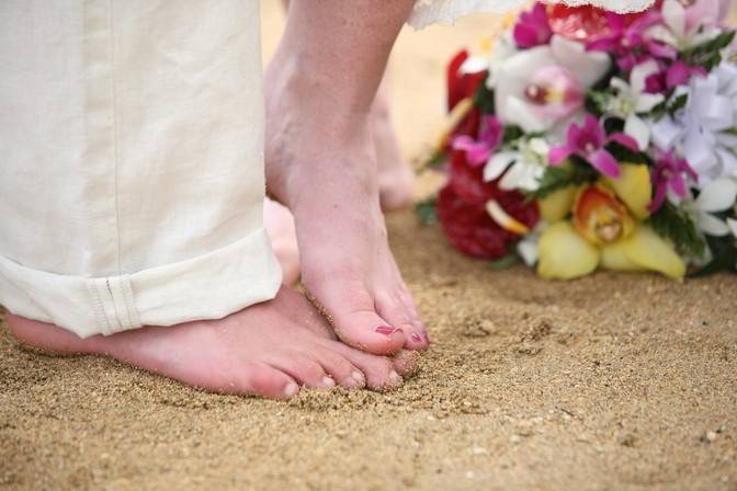 Toes on the sand