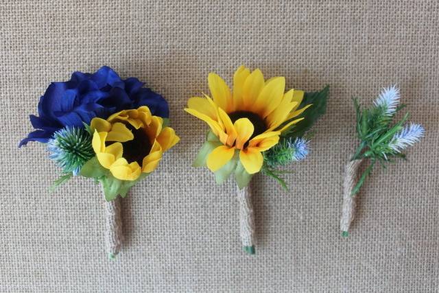 Sunflower boutonniere