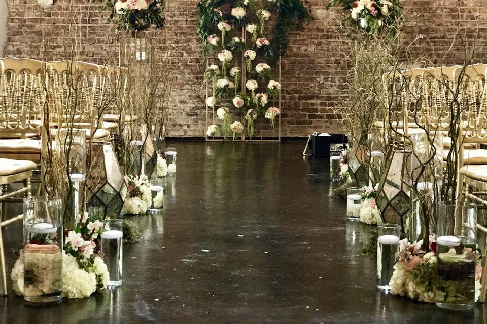 Wedding ceremony set-up