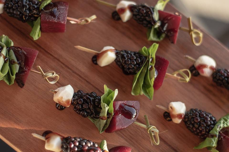 Blackberry and Beet Skewers