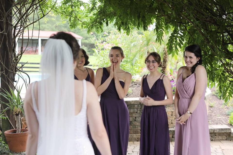 Bridesmaids are always first!