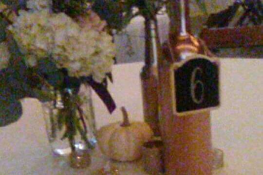 Fall centerpiece setup