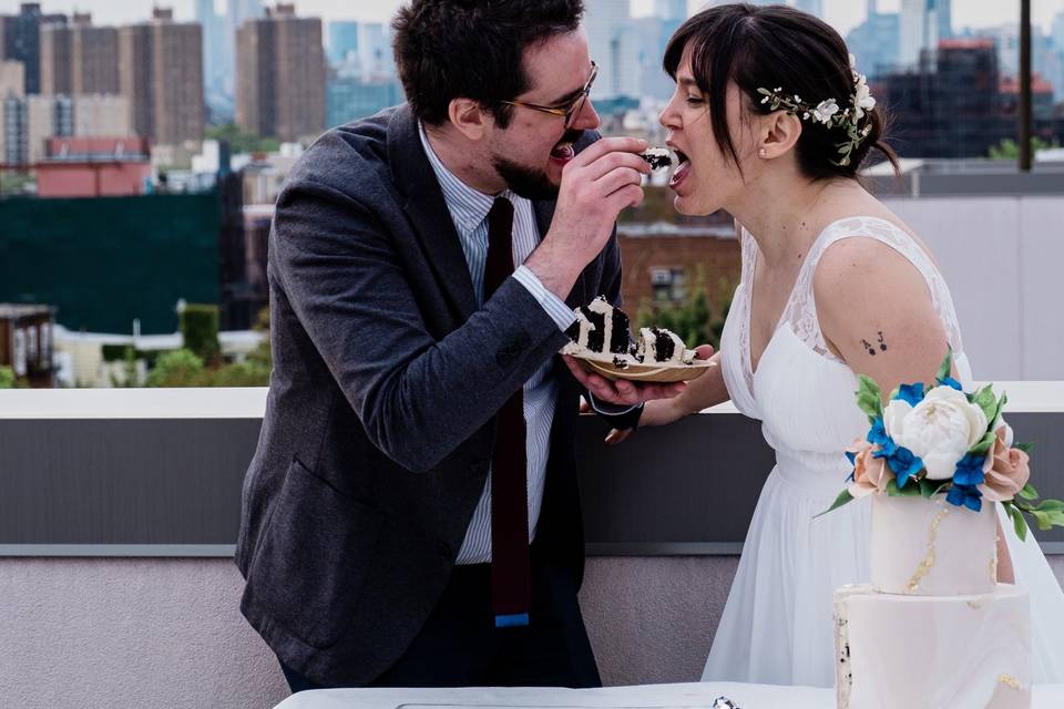 Rooftop cake cutting