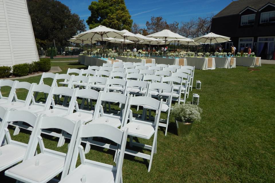 Wedding ceremony setting