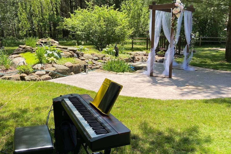 Outdoor ceremony set up