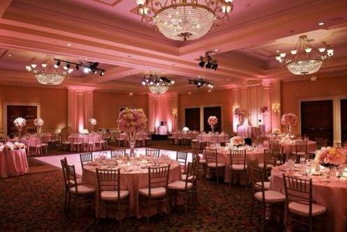 Wedding reception lighting
