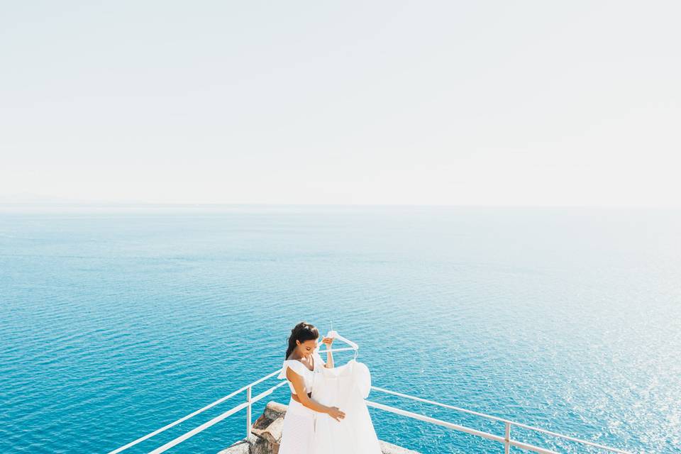 Bride on the sea