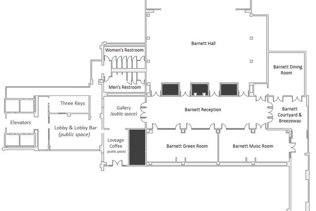 Ace Hotel - 1st Floor Diagram
