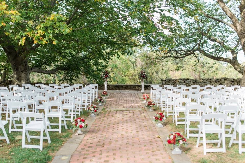 Wedding ceremony setting