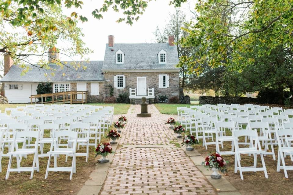 Wedding ceremony setting