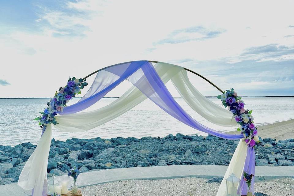 Vow Renewal Beach Setup
