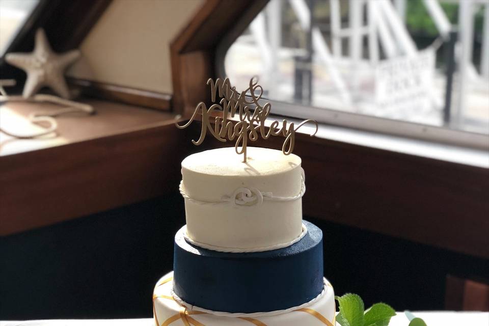 Nautical Theme Wedding Cake