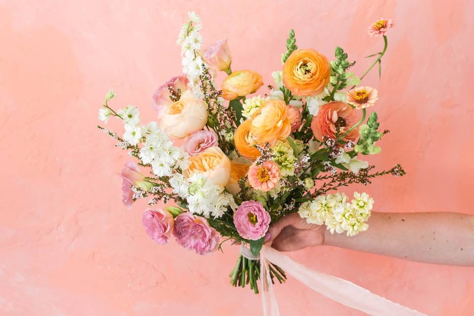 Native Poppy bridal bouquet