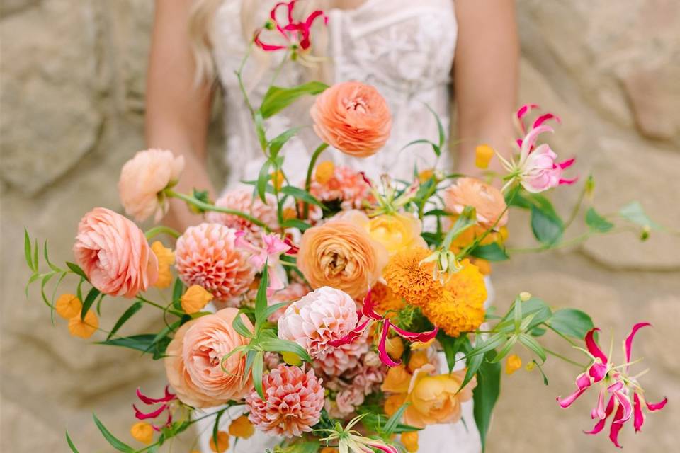 Native Poppy Wedding Bouquet