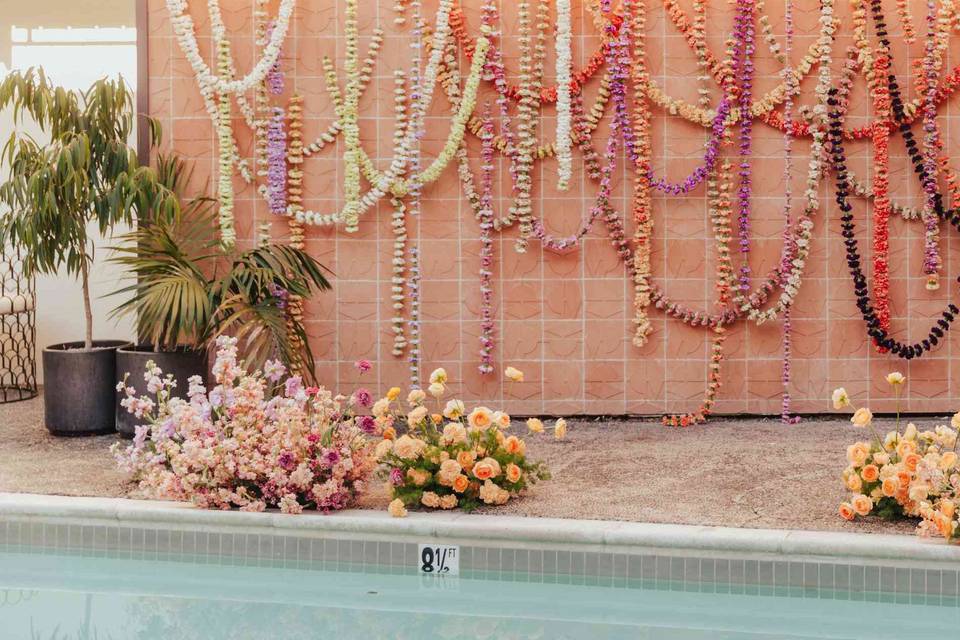Floral garlands and decor