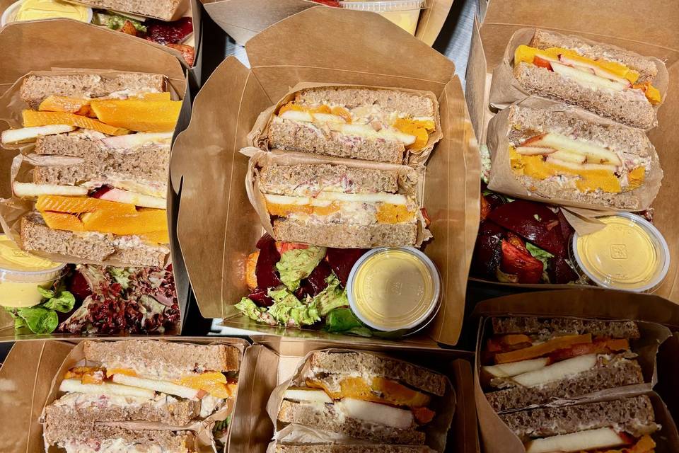 Vegetable Sandwich lunch boxes