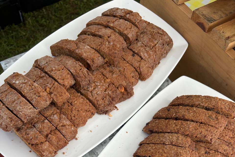 Spelt biscotti display