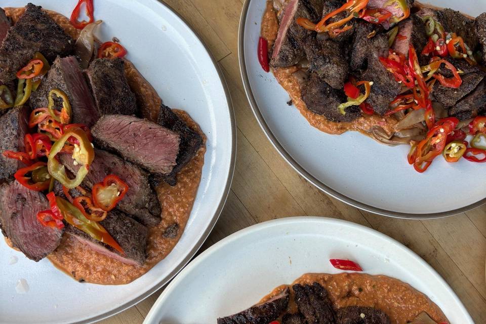Strip Steak & romesco