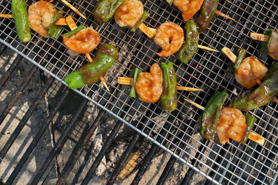 Shrimp & Shishito Skewer