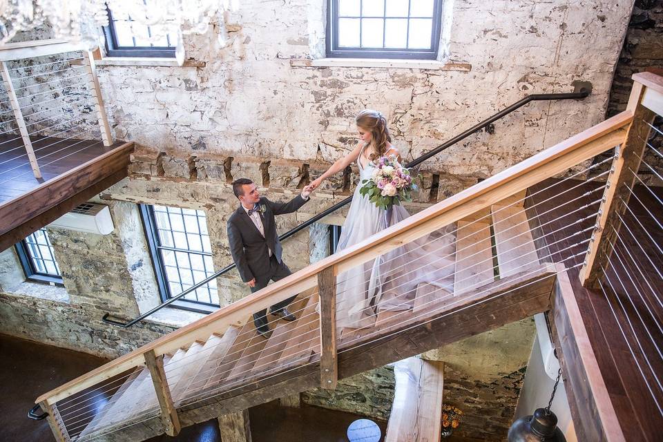 Couple in the staircase