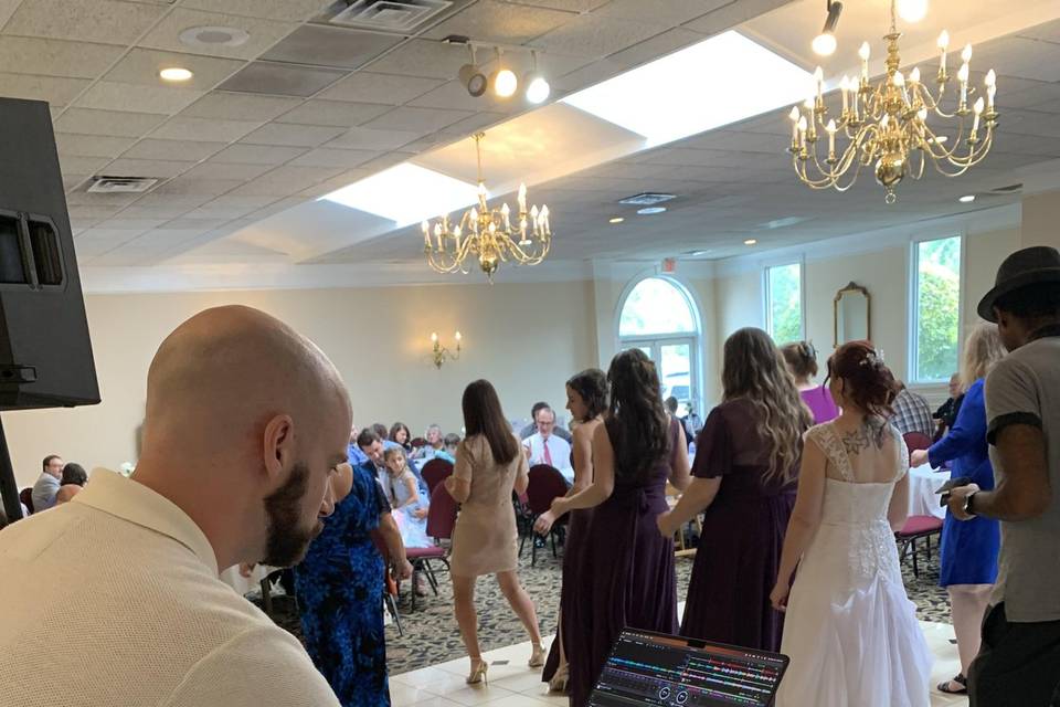 The bride loved line dances