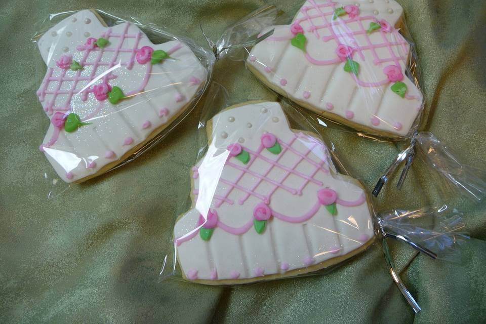 bridal cookies packaged individually