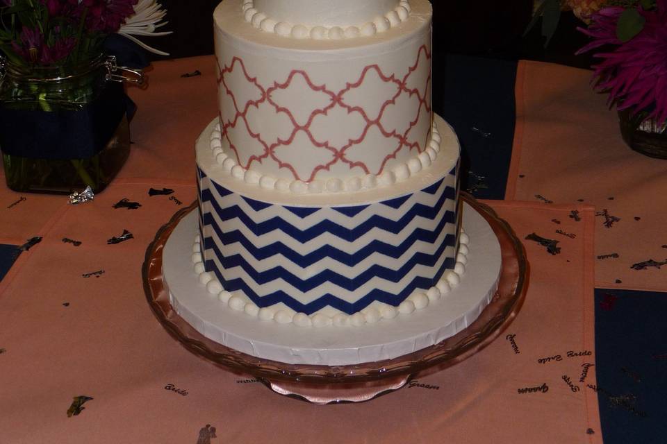 100% buttercream iced with edible paper design