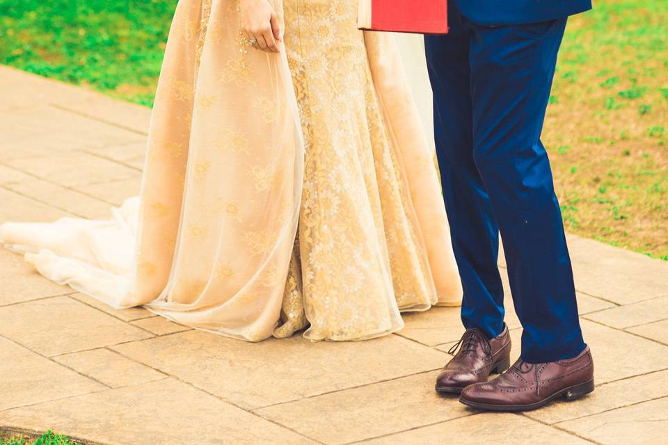 A beautiful wedding couple